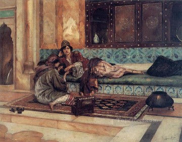 The Manicure Arabian painter Rudolf Ernst Oil Paintings